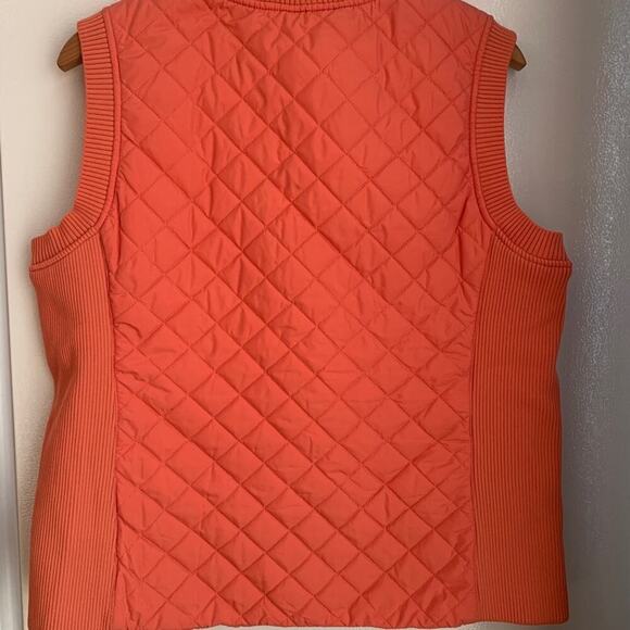 PENDLETON Women's Quilted Ribbed Salmon Full Zip Outer Vest / Size: Large - Picture 7 of 7